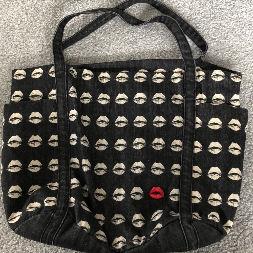 Gap black denim tote bag / beach bag